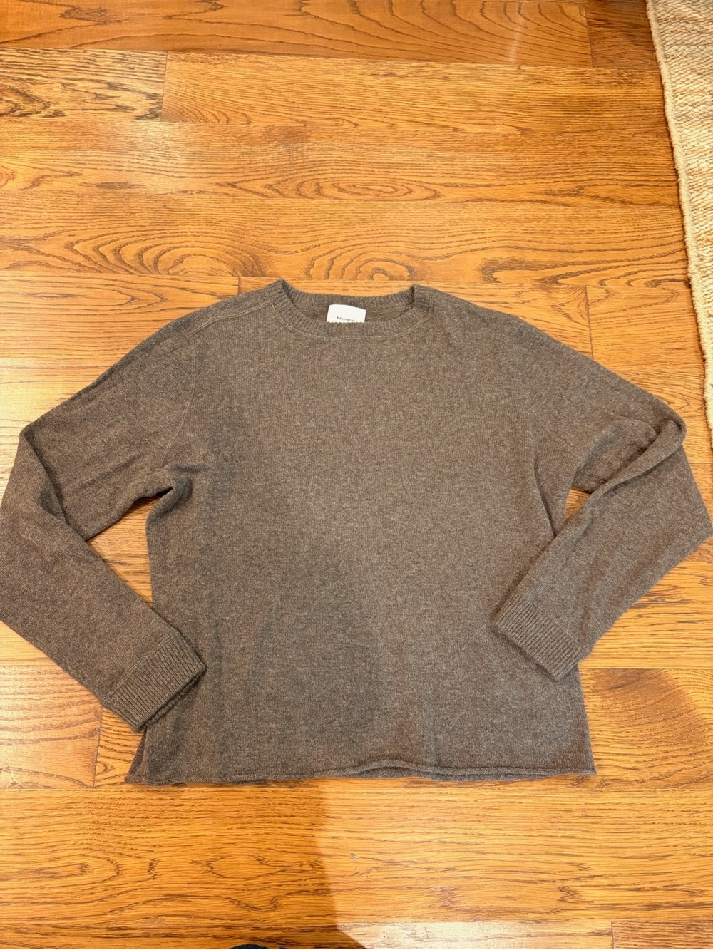 Reformation Cashmere Brown Crewneck Sweater